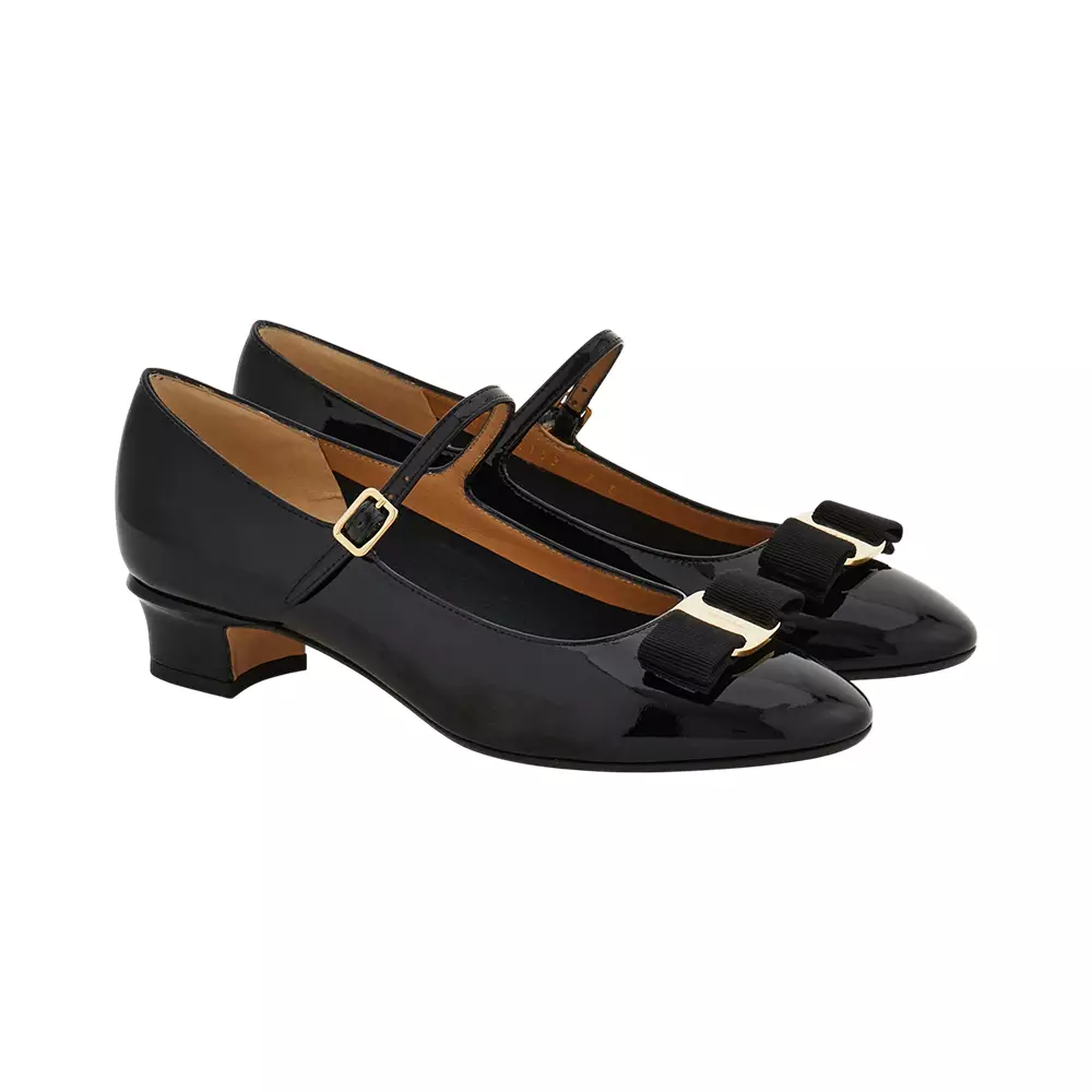 Vara Bow Mary Jane Naplak Black