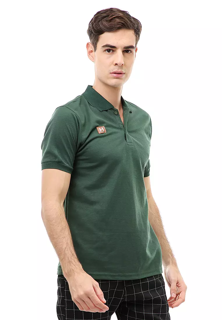 Jack Atasan Formal Pria T-Shirt Kaos Polo Polos Lengan Pendek Material Cotton ORIGINAL - Army