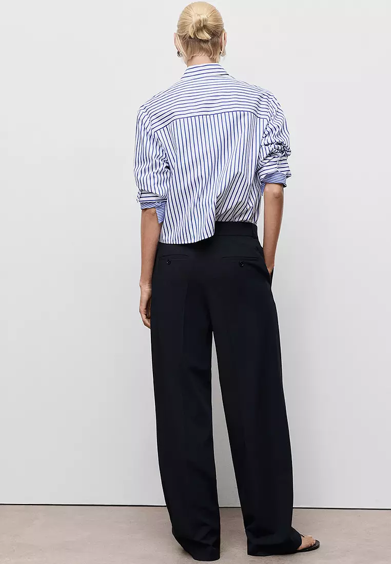 Low-Rise Wide-Leg Trousers