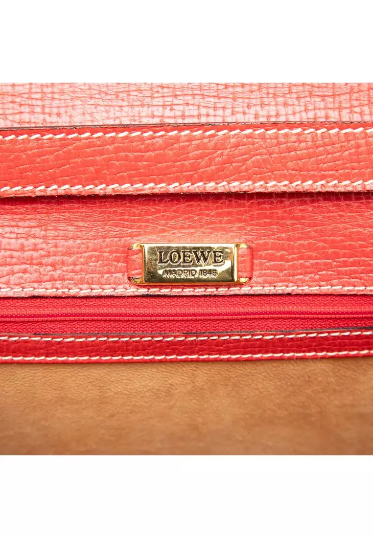 Pre-Loved Loewe Textured Leather Barcelona Top Handle Bag
