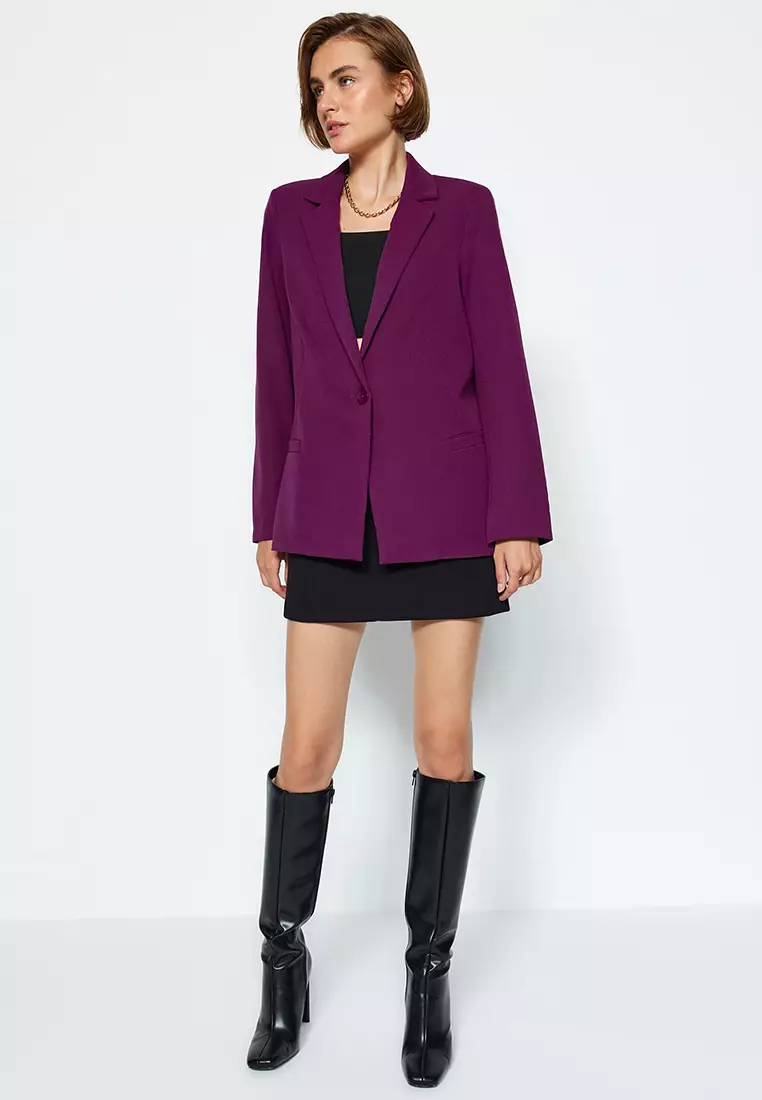 Lining Detailed Blazer Jacket