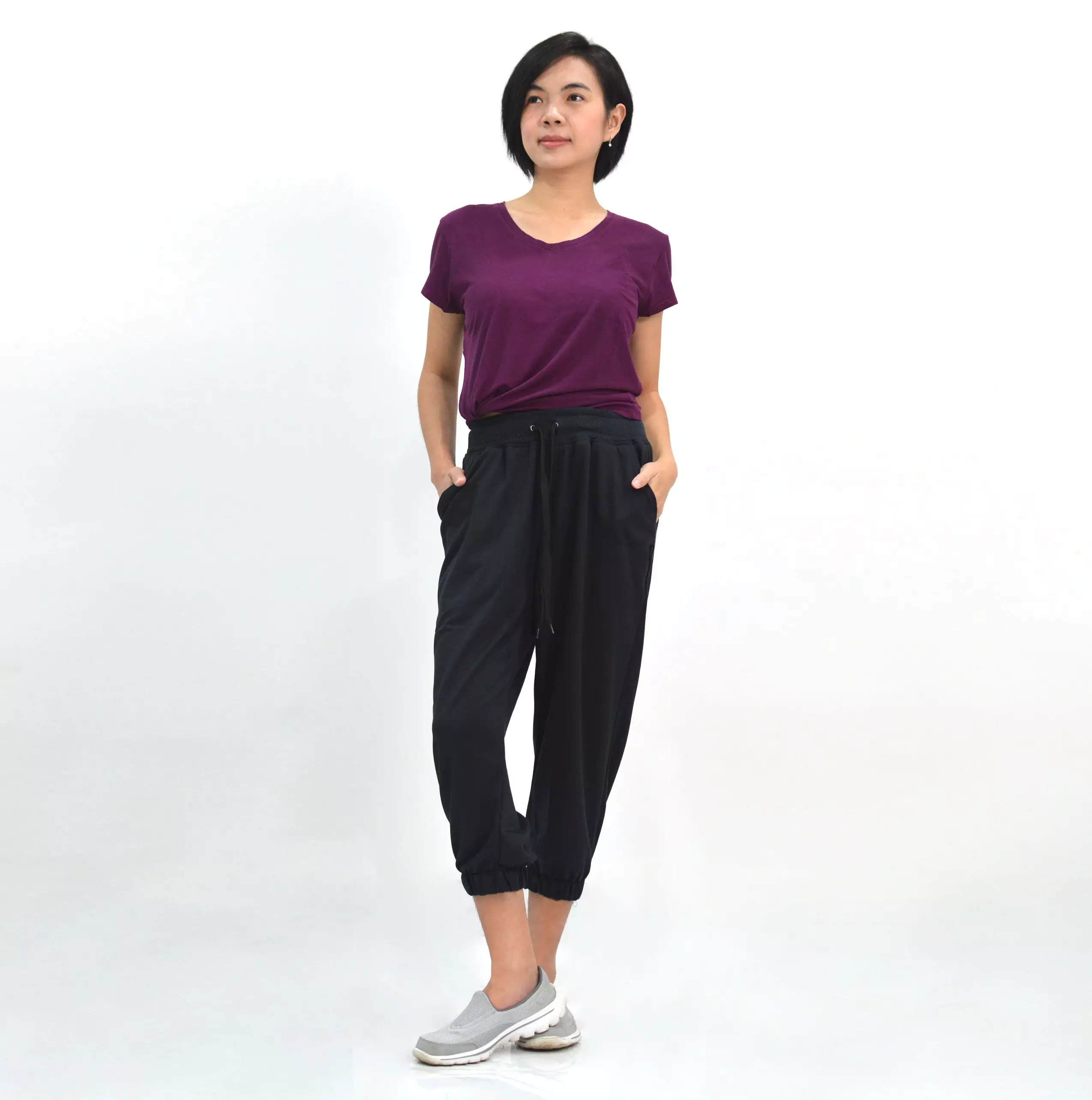 OKECHUKU Luna Celana Wanita Celana Jogger Wanita Celana 3/4 Joger Wanita Training Olahraga Sporty