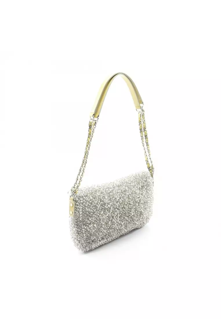 Pre-Loved Anteprima LUCCHETTO Lucchetto chain shoulder bag PVC Silver clear