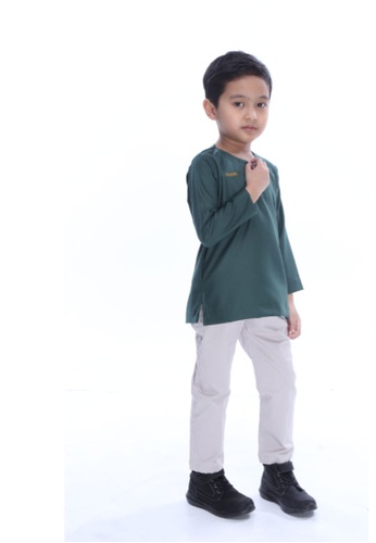 MILLA green Kurta Yasin For Kids by Hudz F05B8KAE50CEA3GS_1