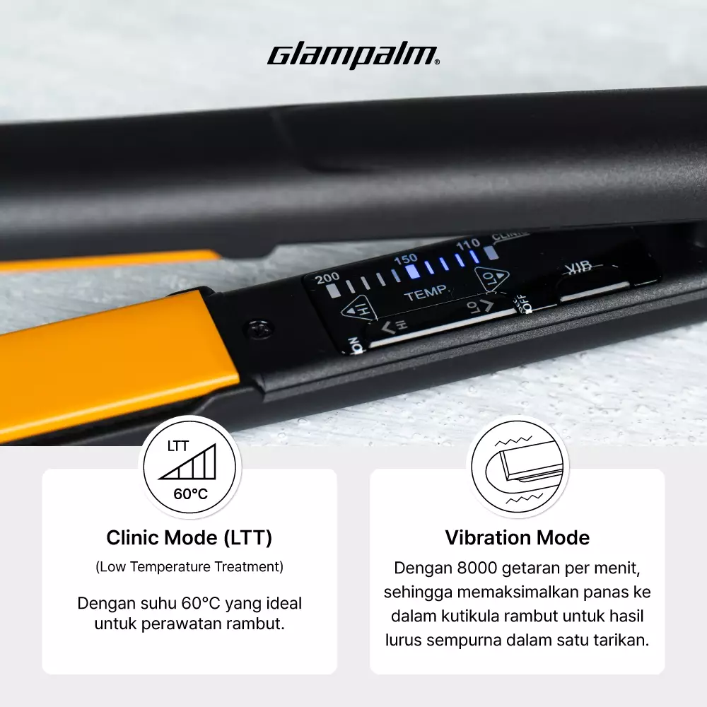 Glampalm vibrate hair straightener new arrivals