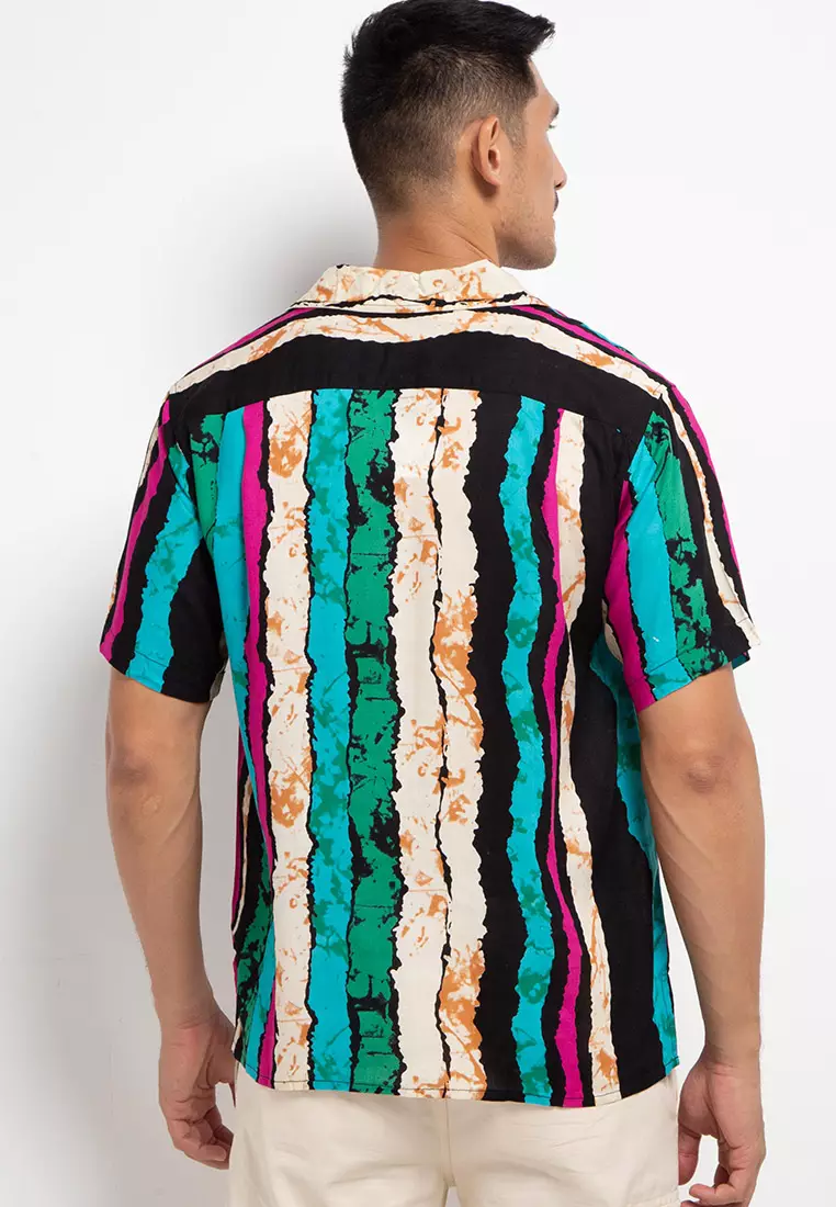 Nade Japan NTA50 Kemeja MOC Men Open Collar salur tosca