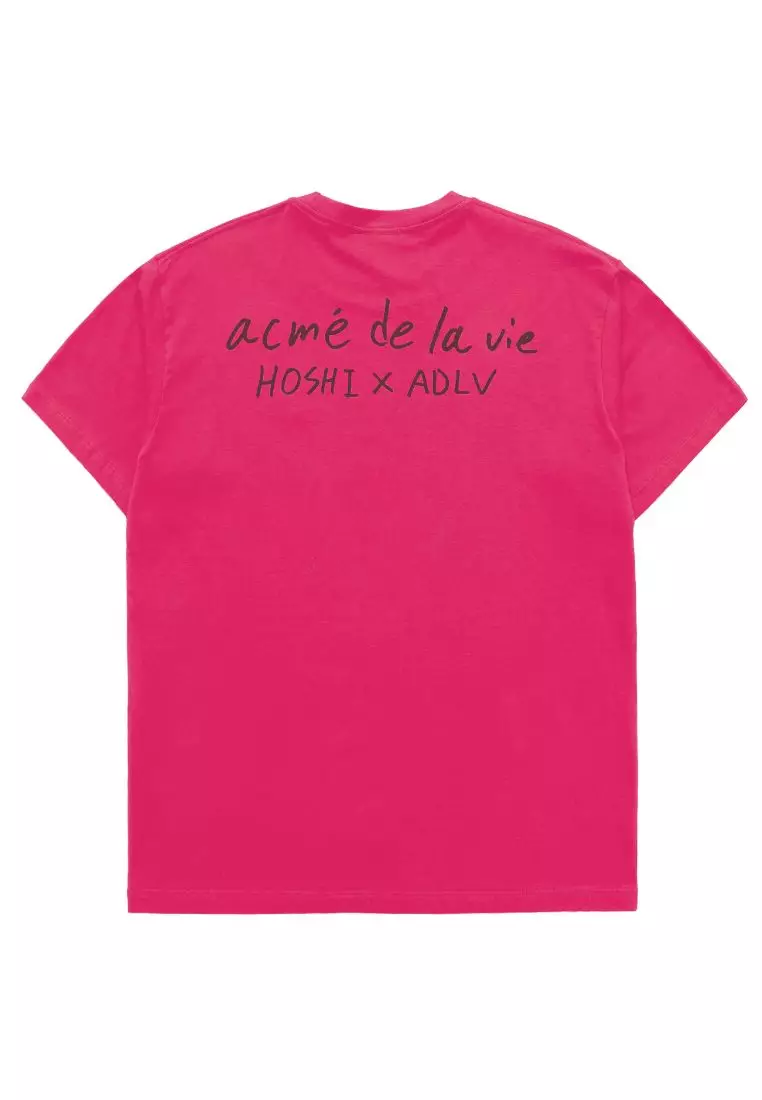 HOSHI X ADLV WAPPEN Short Sleeve T-Shirt Pink