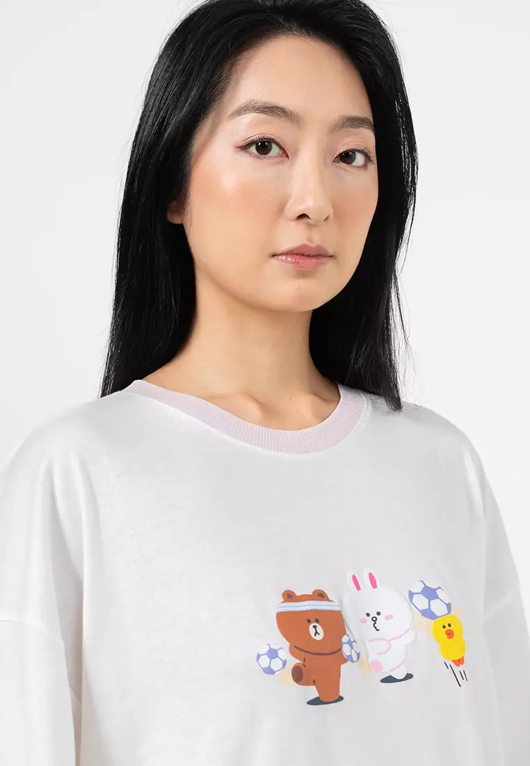 90年代圖案T恤睡裙