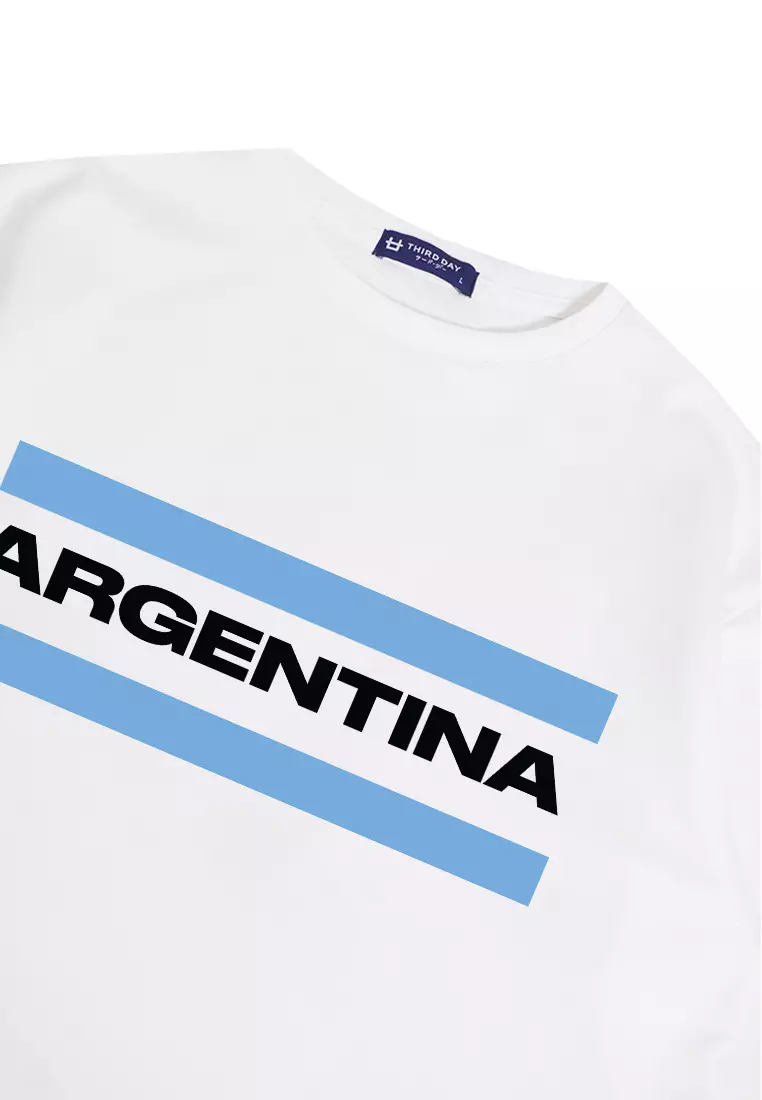 MTM02 kaos oversize distro pria argentina putih