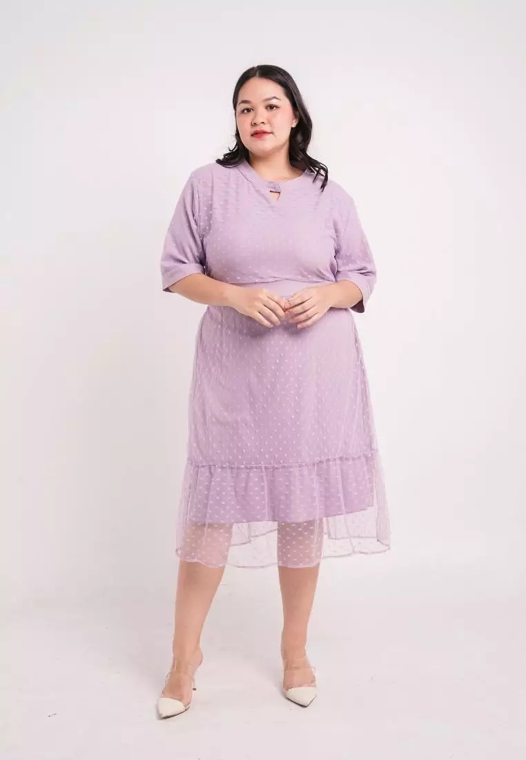 Plus Size Party Dress Juliette Lilac