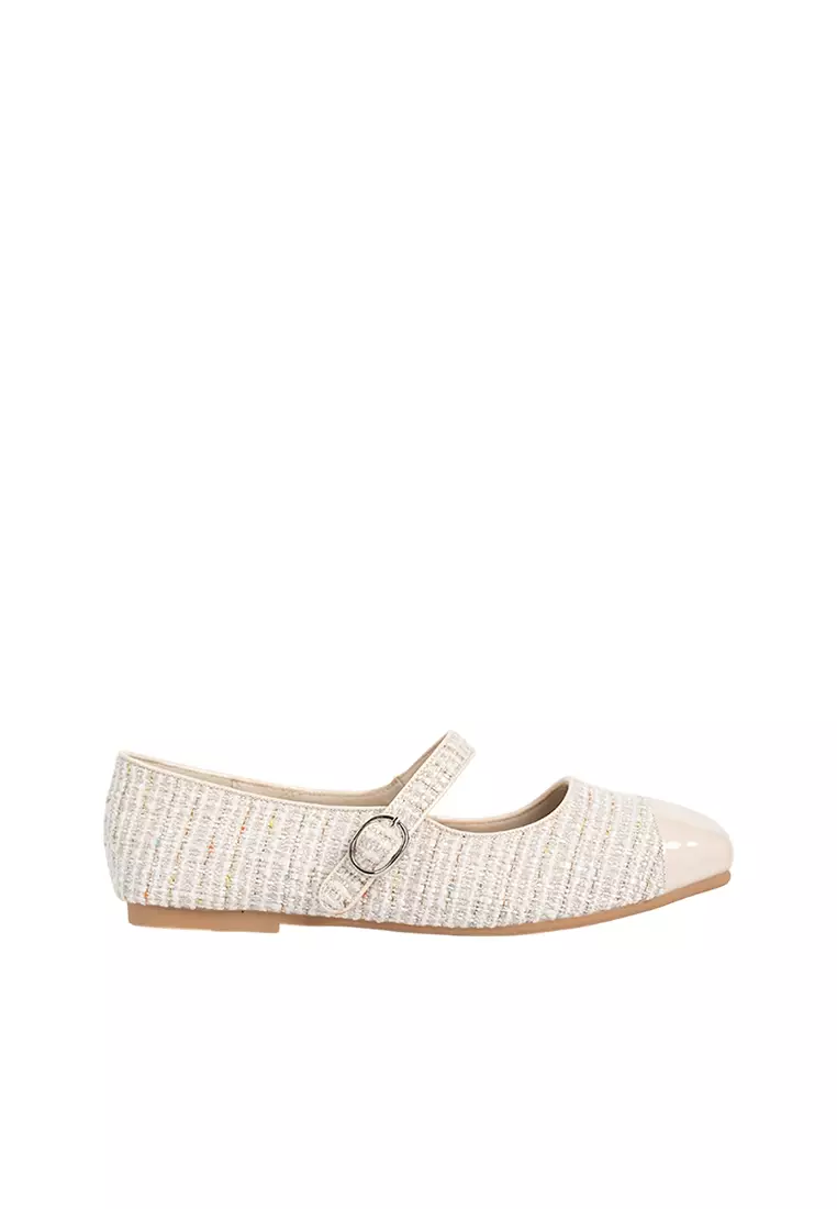 Discount on Happy2U  shoes - SKU: Taylor Tweed Strap Flats