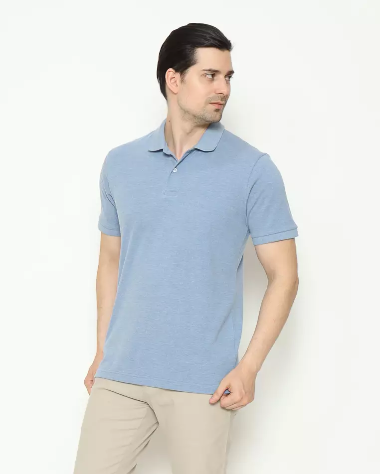 MAGINOT POLO SHIRT PIQUE PRIA LIGHT BLUE