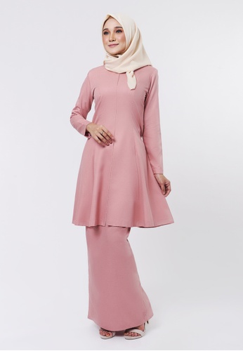 Dusty pink baju kurung top