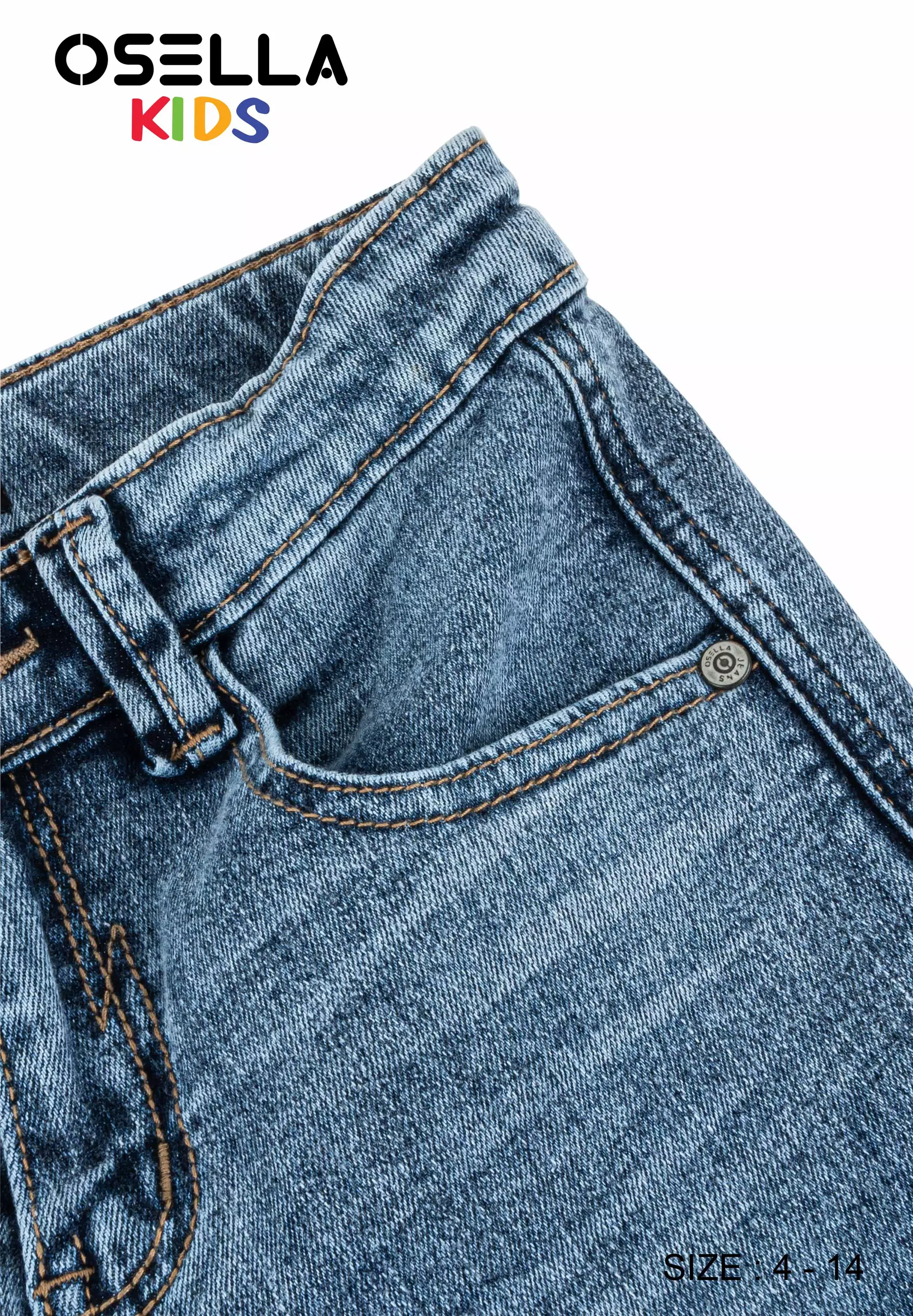 [NEW] Osella Kids Kenzi Short Denim Cargo Pants 22864002A | Celana Jeans Pendek Anak Laki-Laki