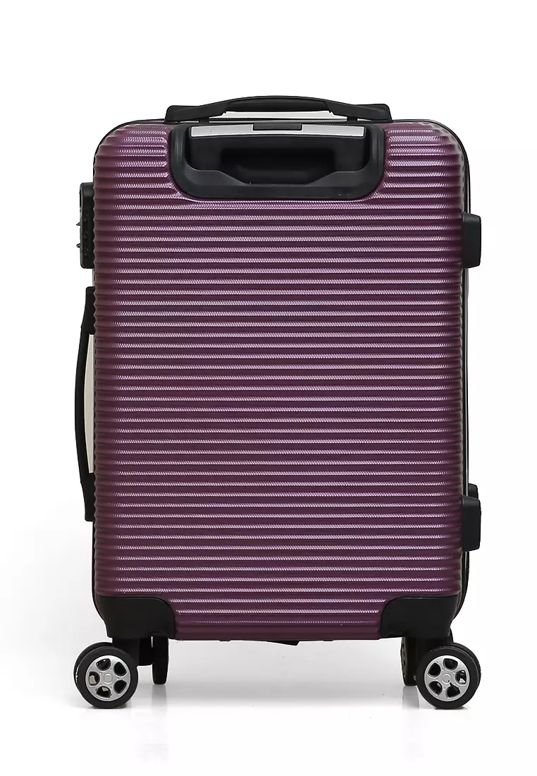 Carlton Koper Hardcase Unisex Size 20 Inch Uniqe Design Tas Travel Large Compartment Material ABS+PVC Coated ORIGINAL - Purple