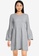 JACQUELINE DE YONG grey Brilliant Long Sleeves Knit Dress 321B1AA60C5387GS_1