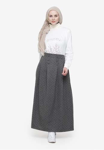 Laiqa Woolie Polka Pleated Skirt