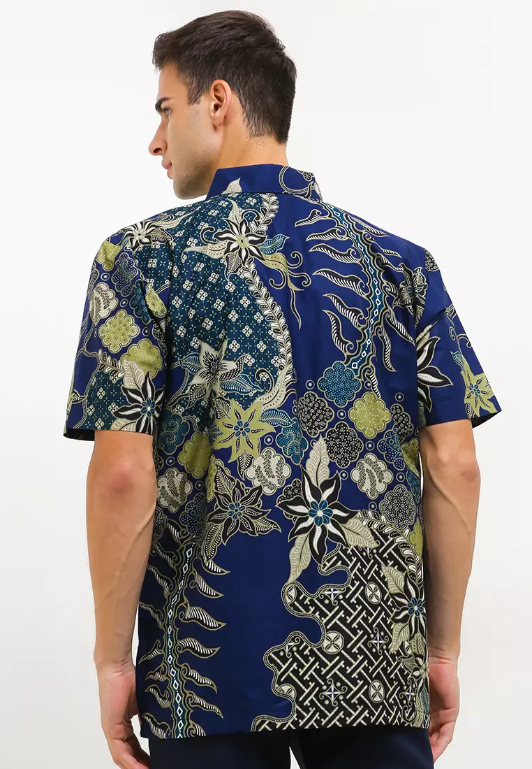 Alvin Shirt Kemeja Batik Katun Trikot Lengan Pendek