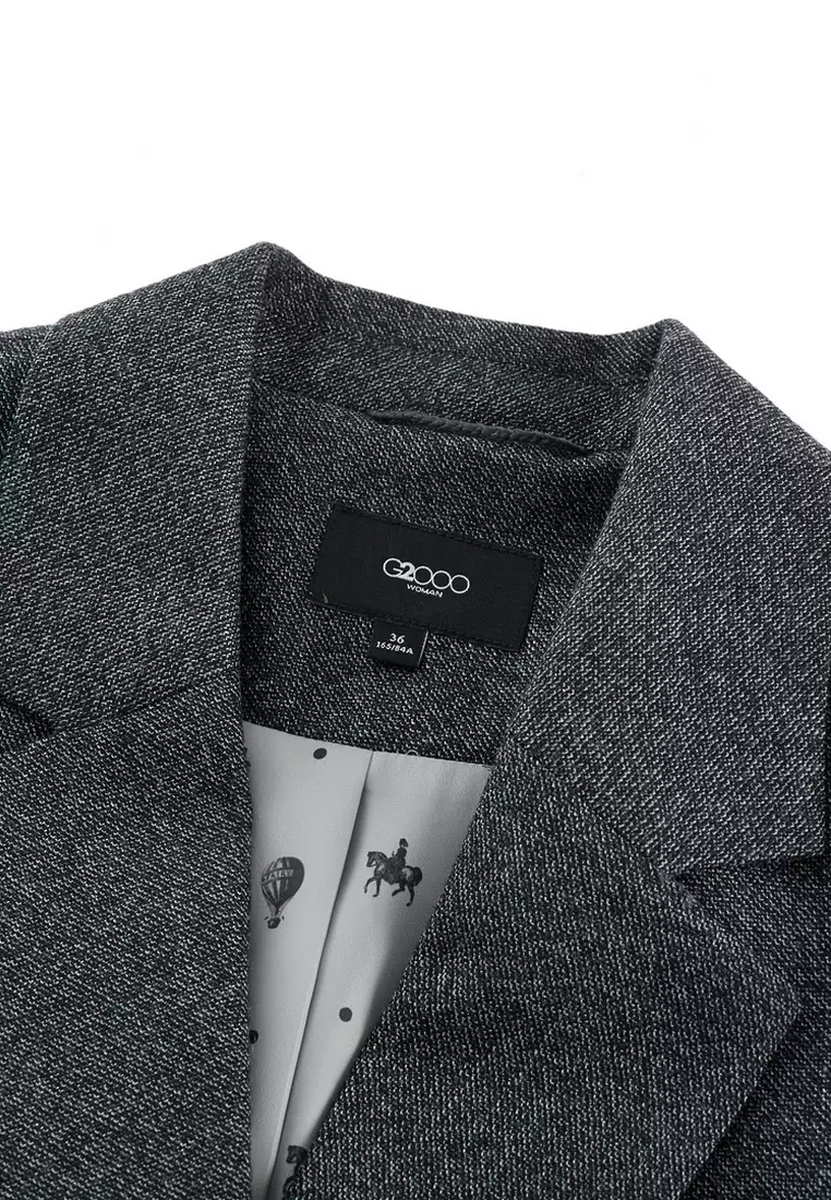 Long Sleeve Easy Fit Suit Blazer