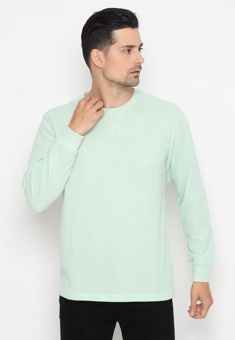 MATSUDA Kaos Polos Waffle Lengan Panjang Cotton Komoro