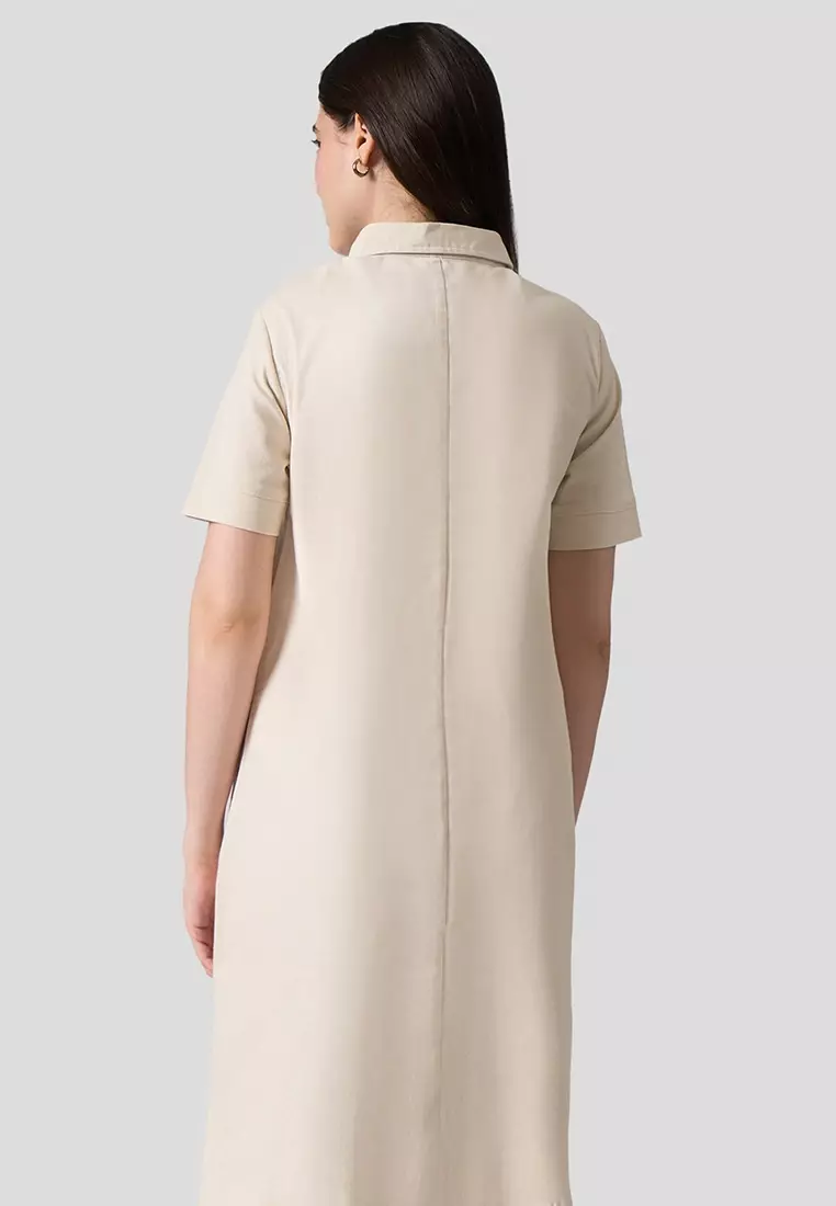 Half Placket A-Line Dress