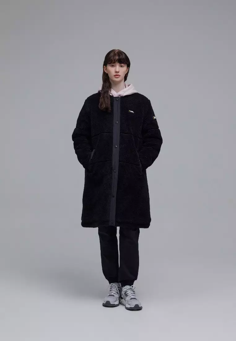 女裝WEIGELA長版抓毛絨外套