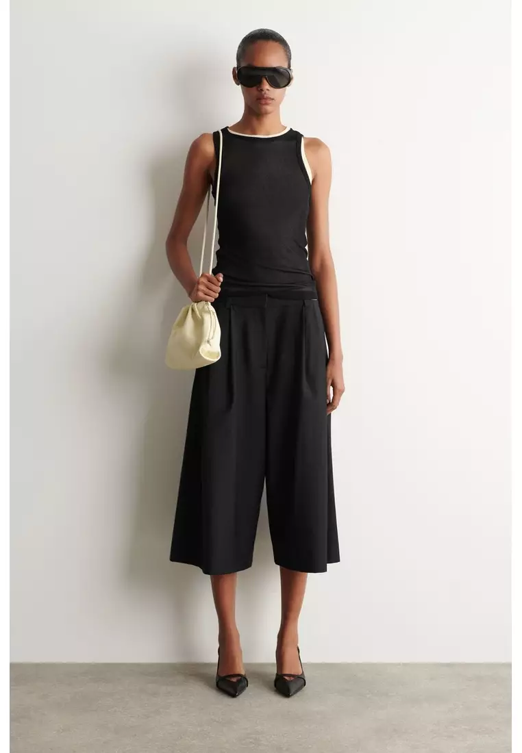 cos pleated high neck maxi dress OVERSIZED PLEATED HIGH-NECK MAXI DRESS