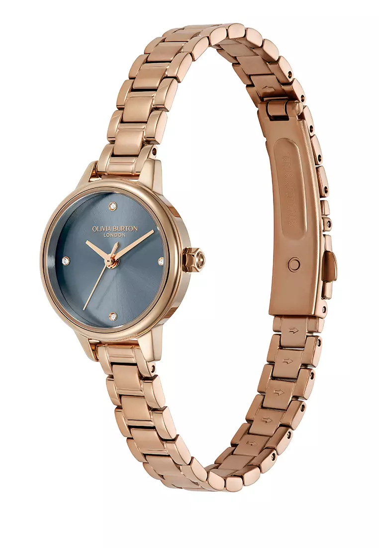 Olivia Burton Classic Mini Chalk Blue & Rose Gold Bracelet 23mm - 24000243