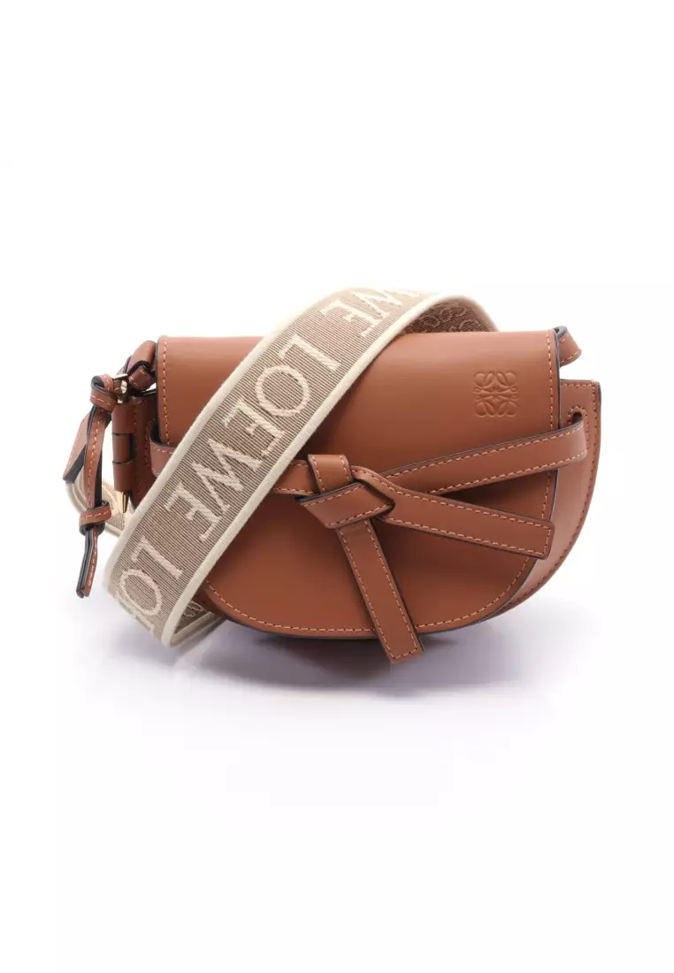 Buy LOEWE Pre loved LOEWE Gate dual bag mini Shoulder bag leather