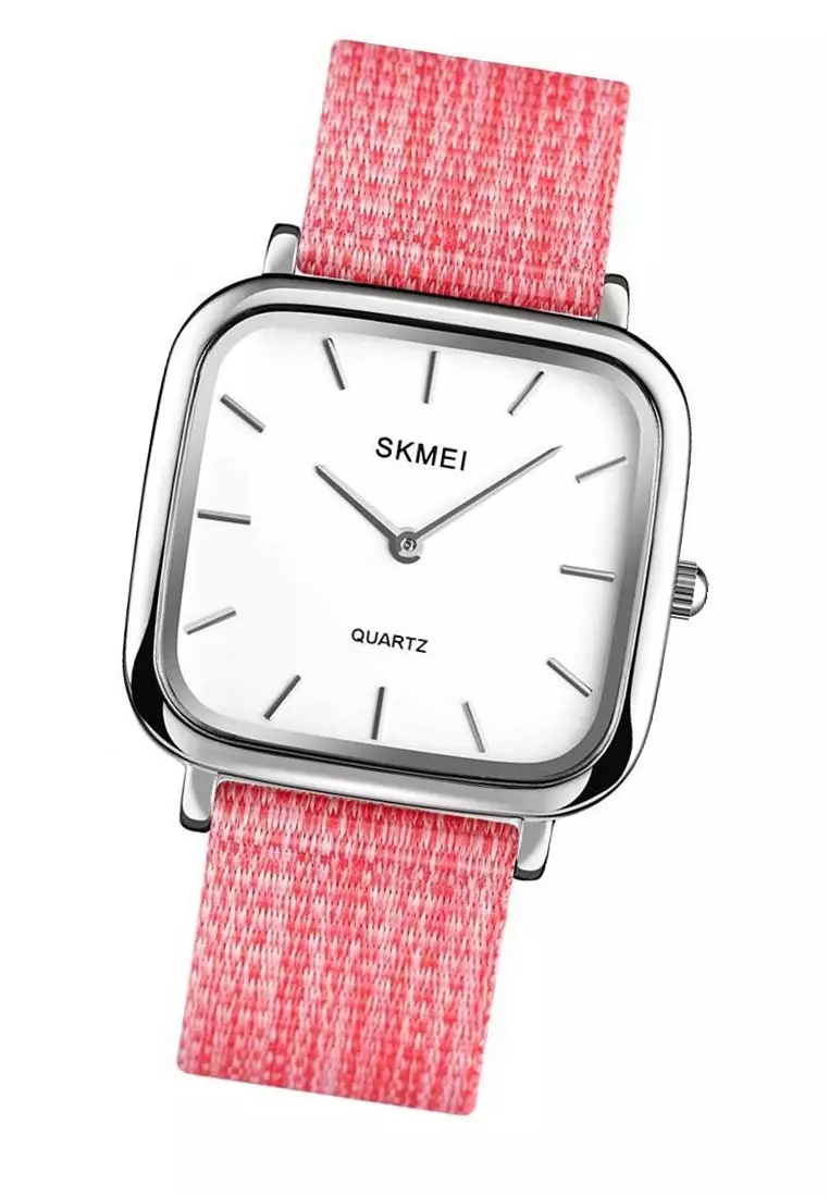 Jam Tangan Casual Analog Wanita Strap Tali Material Nylon QO99 ORIGINAL