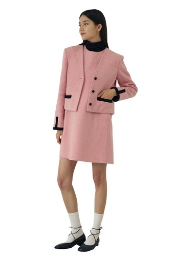 TAV pink [Korean Designer Brand] Wool Terry Jacket - Pink 429EFAAF8CE889GS_1