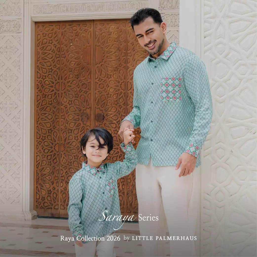 Little Palmerhaus - Baju Lebaran 2026 - Saraya Dad Shirt (Baju Koko Pria Dewasa) Brick Red