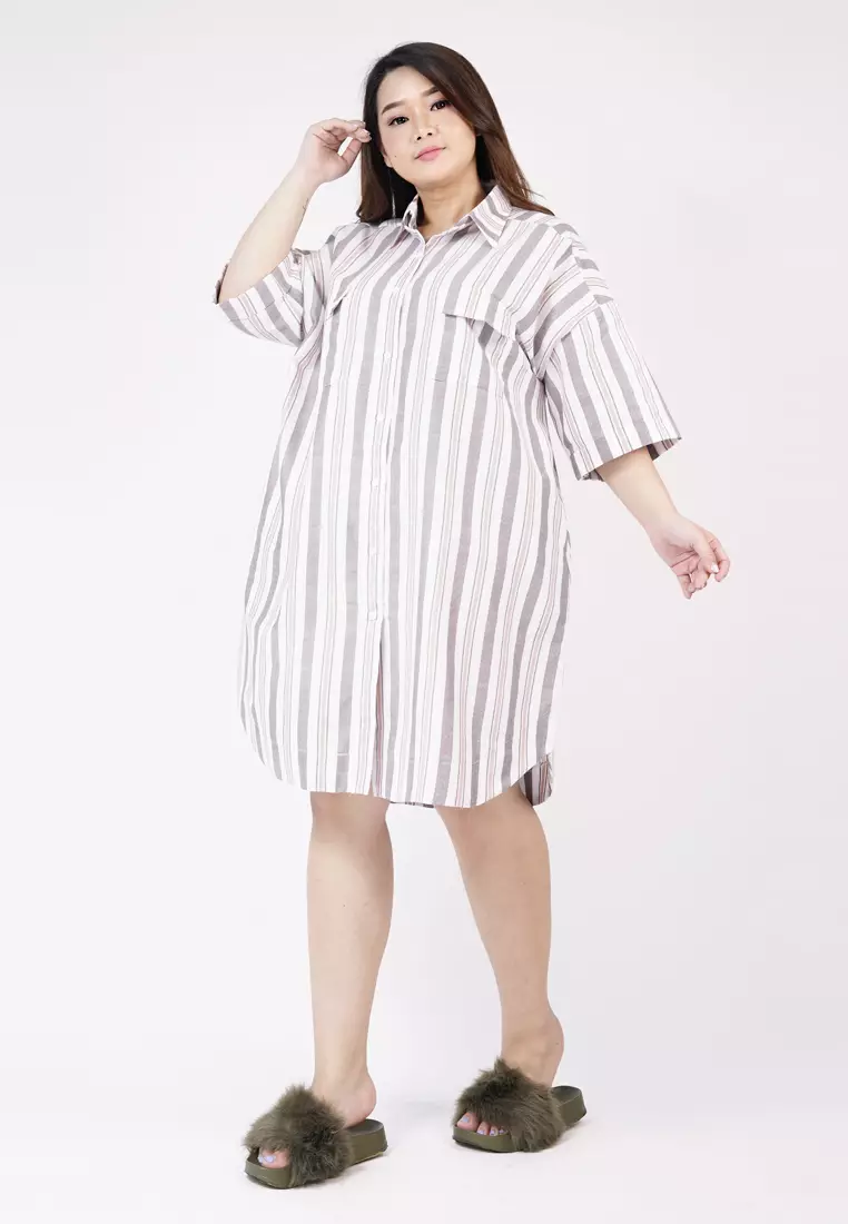 Plus Size Homewear Dress Alissa Brown
