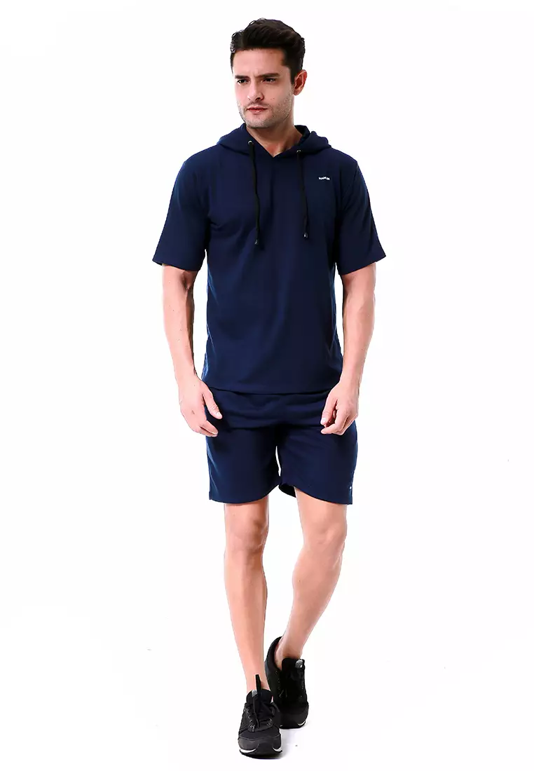 Vincent Setelan Hoodie Pria Sweatshirt Set Casual Motif Polos Material Baby Terry ORIGINAL - Navy