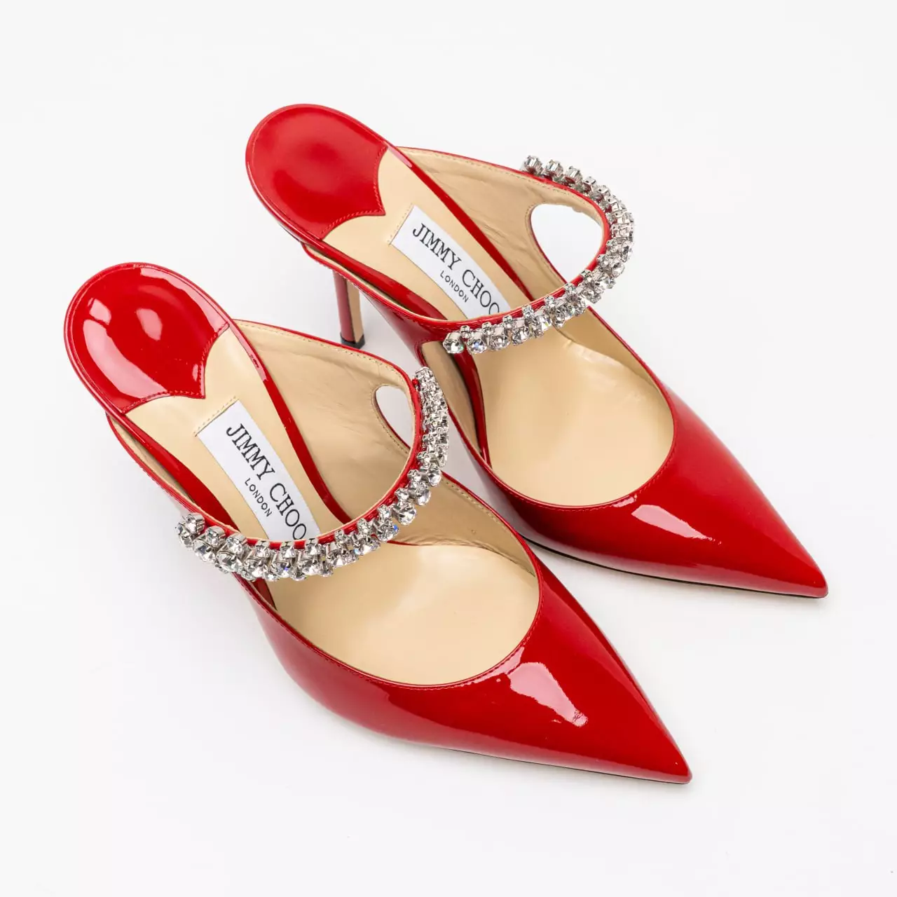 Jimmy choo red mules sales