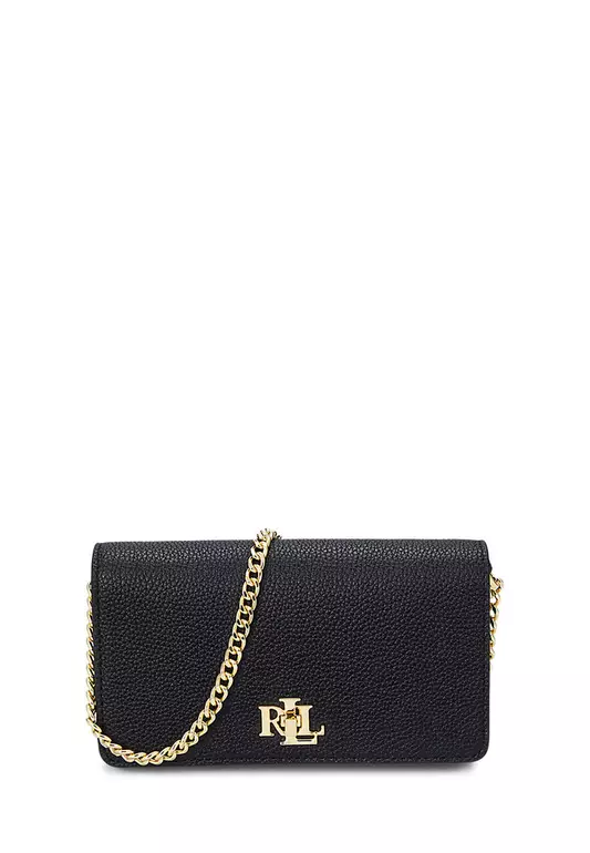 Lauren Ralph Lauren Pebbled Crossbody Turn-Lock Tech Case