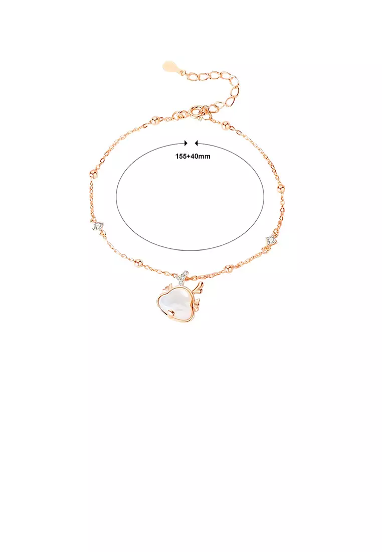Buy Glamorousky 925 Sterling Silver Plated Rose Gold Fashion