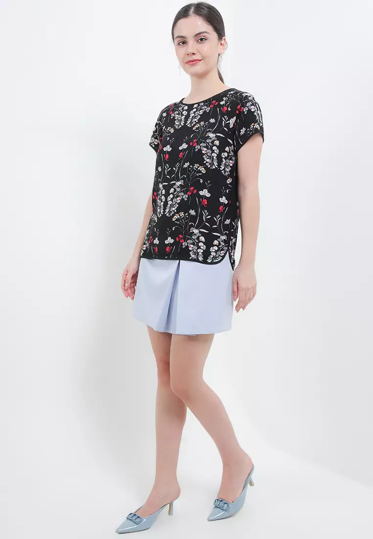 Newt Blouse In Black Print