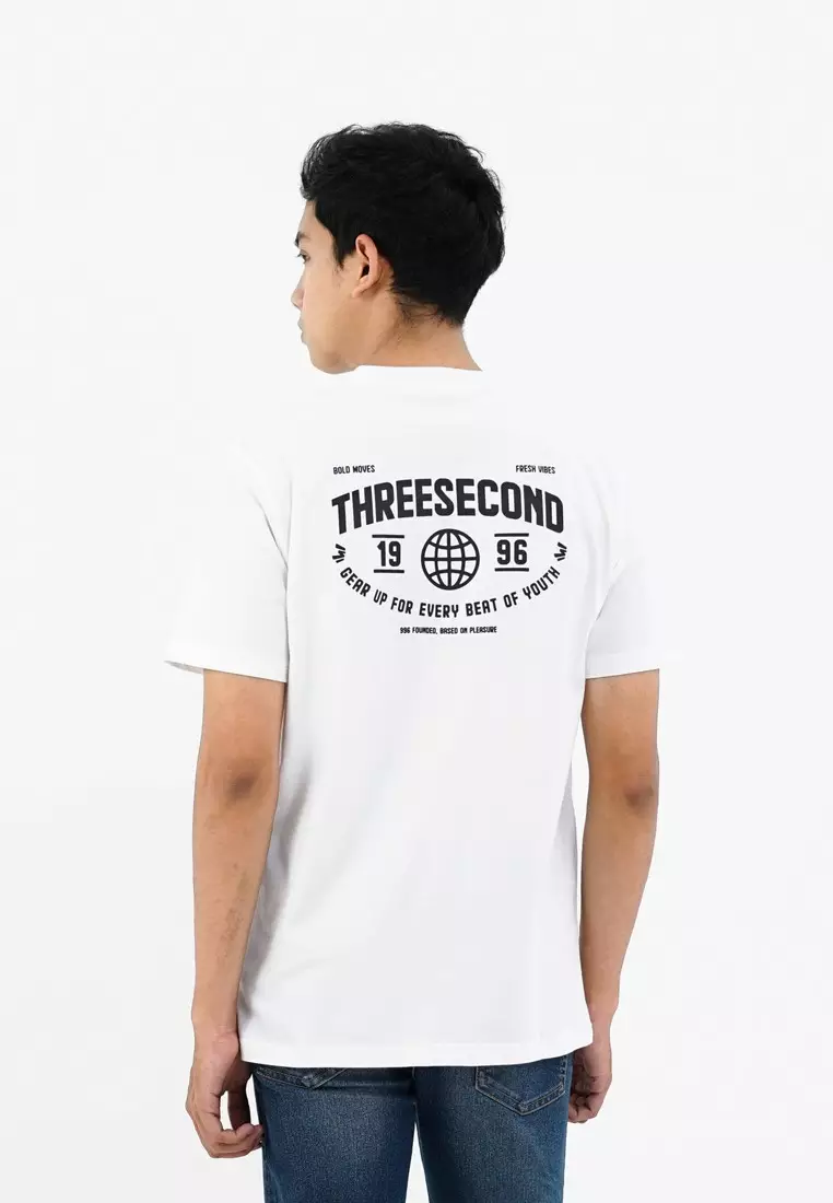 3Second Men's T-Shirt Short Sleeve Regular Fit Cotton Poca C940125