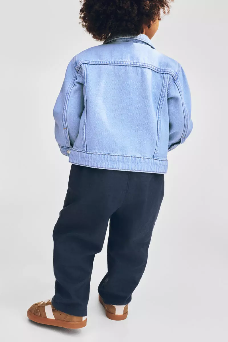 Linen-blend trousers