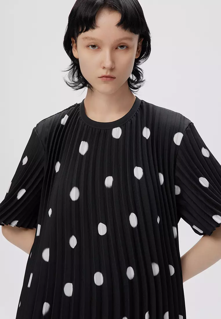 JNBY Women's Short-Sleeved Polka Dot Dress