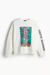 H&m printed sweatshirt outlet