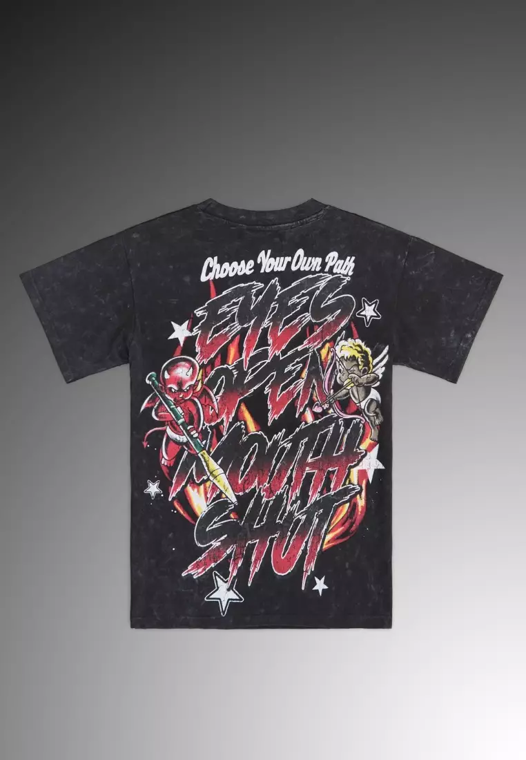 NYC Streetwear - Move in Silence Short Sleeves Tee - Black