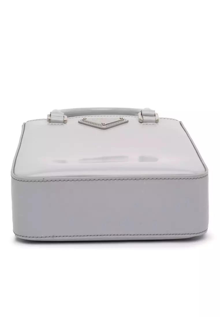 Pre-Loved Prada Small Leather Brushed Tote