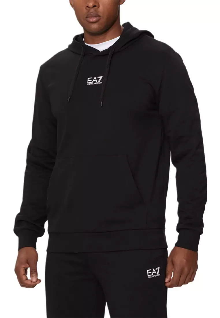 EA7 FW24 Men's Sweatshirt in Black 8NPM32 PJVRZ