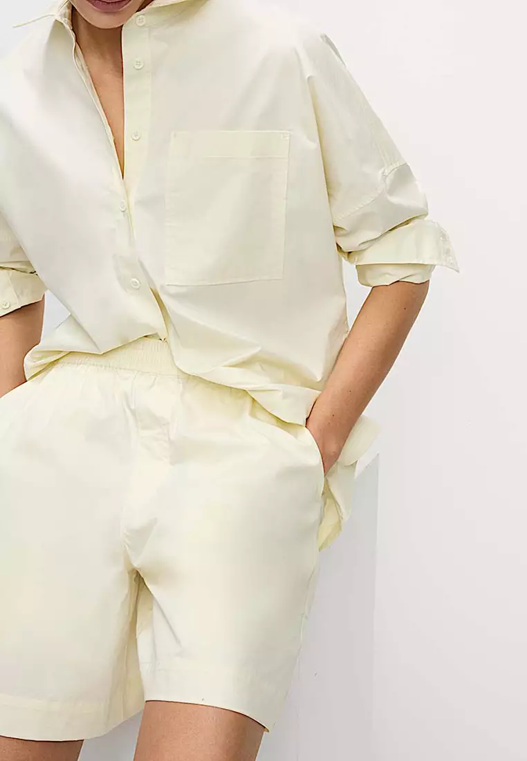 Pure Cotton Collared Button Through Oversized Shirt
