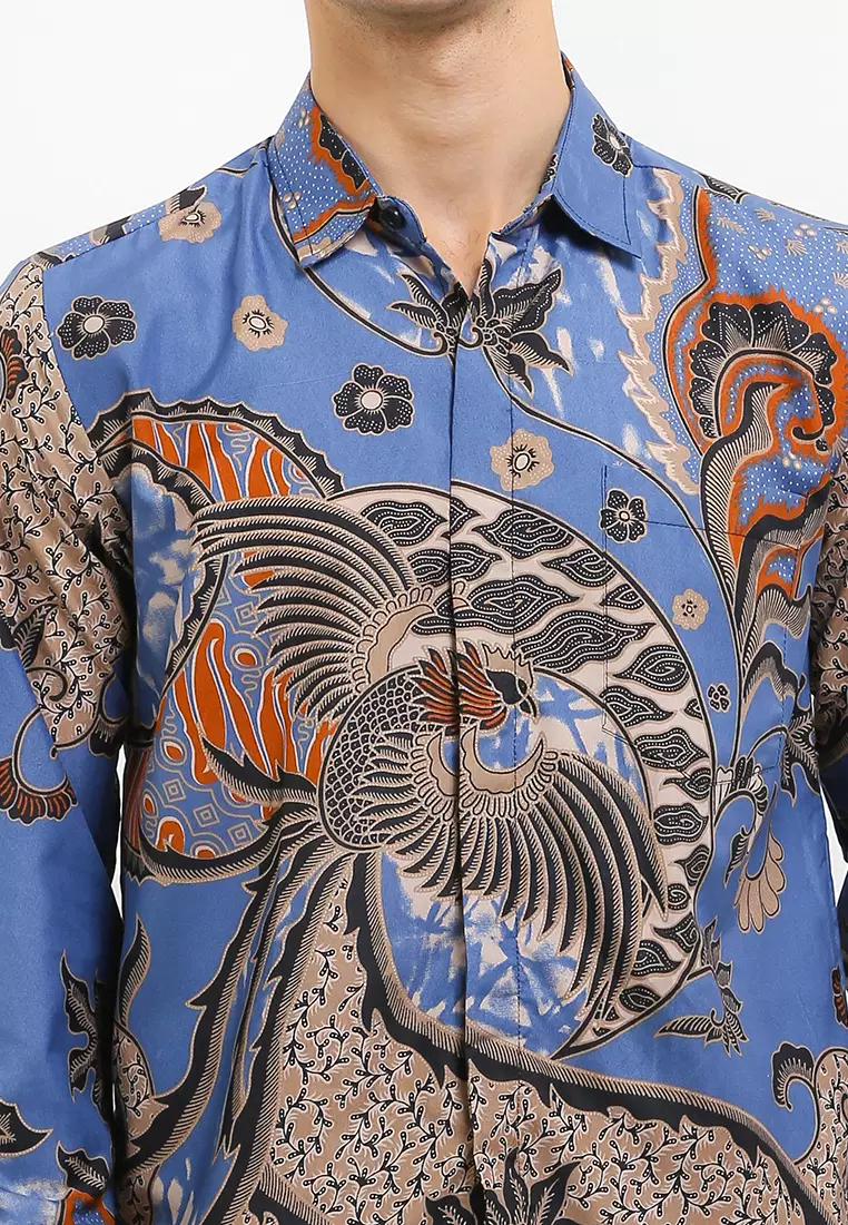 Garuda Kemeja Batik Exclusive Premium Pria Casual Modern Lengan Panjang