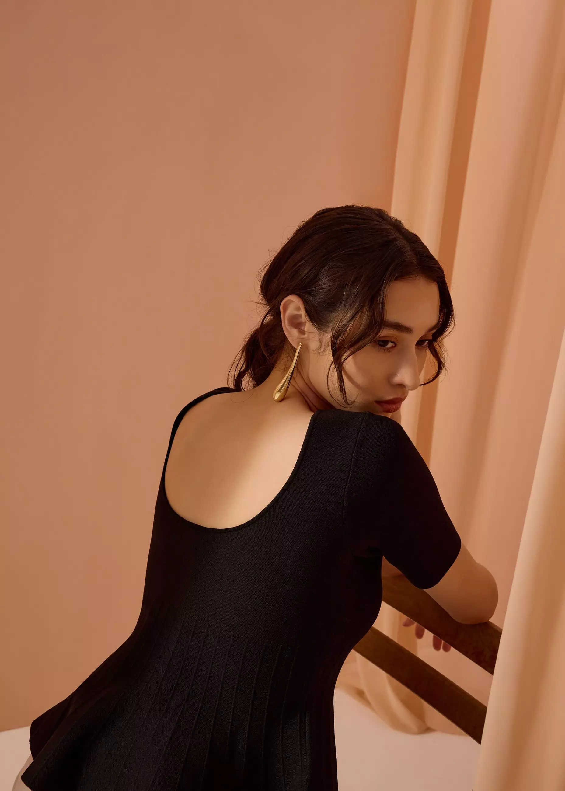 Atasan Wanita - Mutya Knit Ballerina Peplum Top