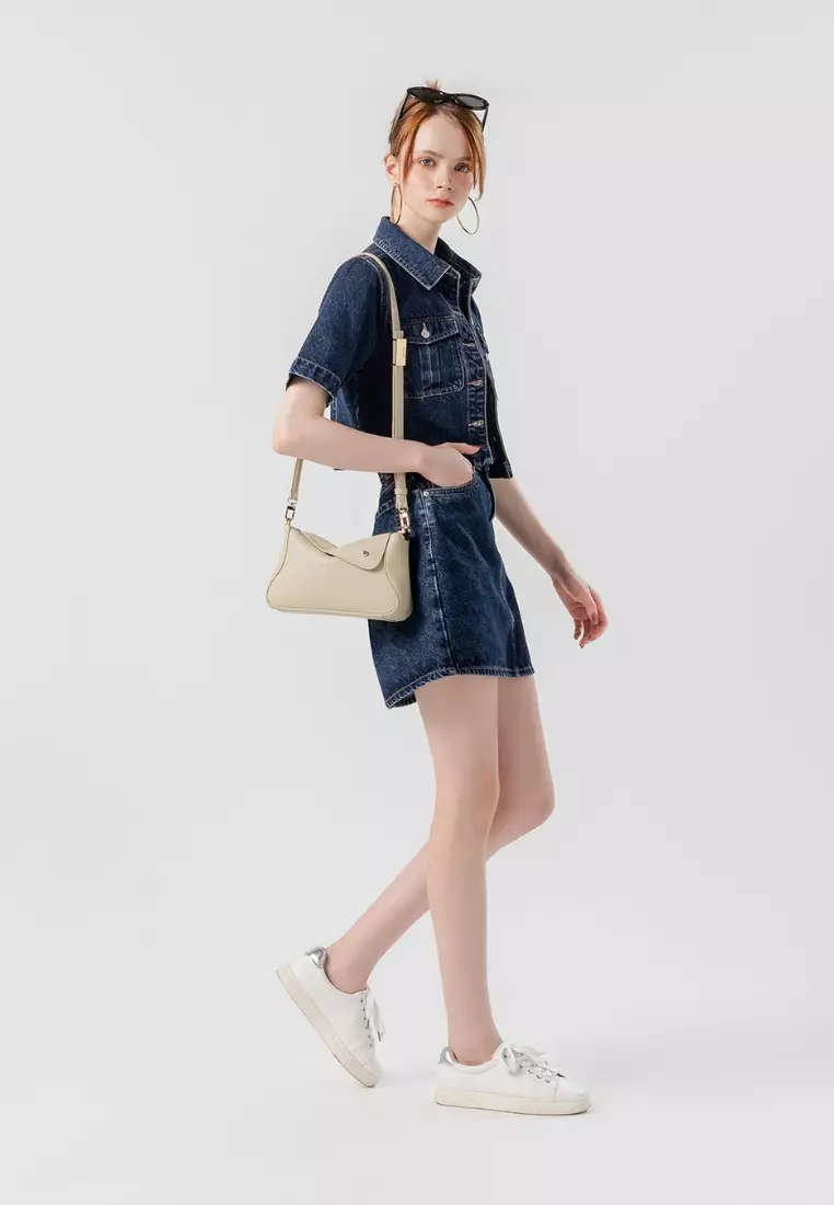 Nami Flap Bag Togo - Parchment