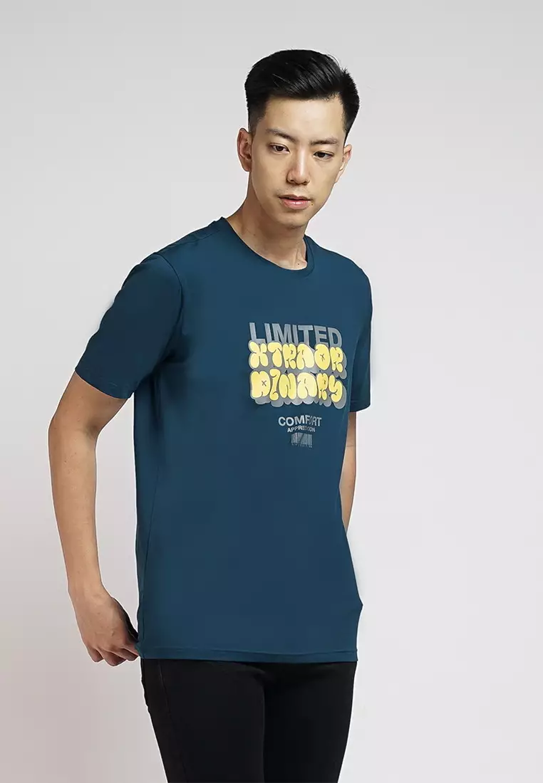 XTRAORDINARY T-Shirt Cotton Spandex Pria 48090